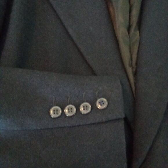 7 COLLECTION 46L NAVY 100% WOOL FULLY LINED 2-BUTTON SINGLE BREASTED JACKET SUIT - Picture 6 of 11